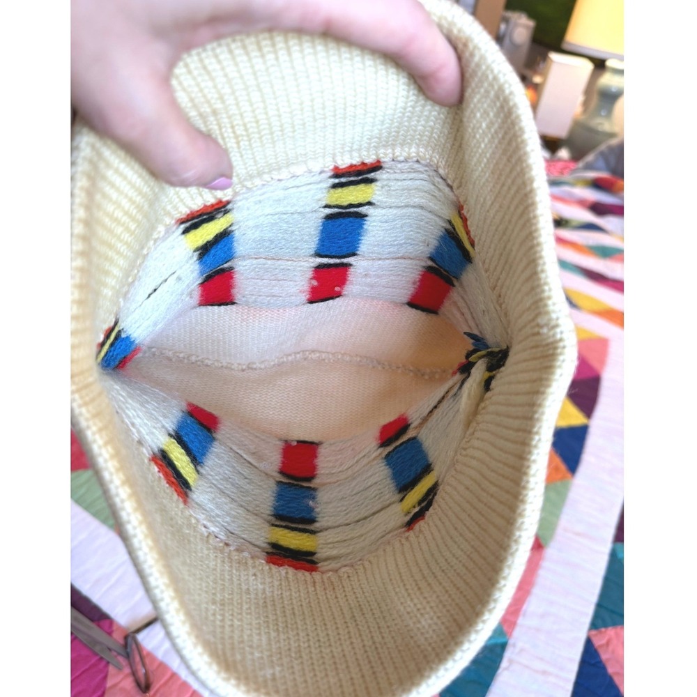 Vintage 70s Color block Beanie Hat - Picture 6 of 7